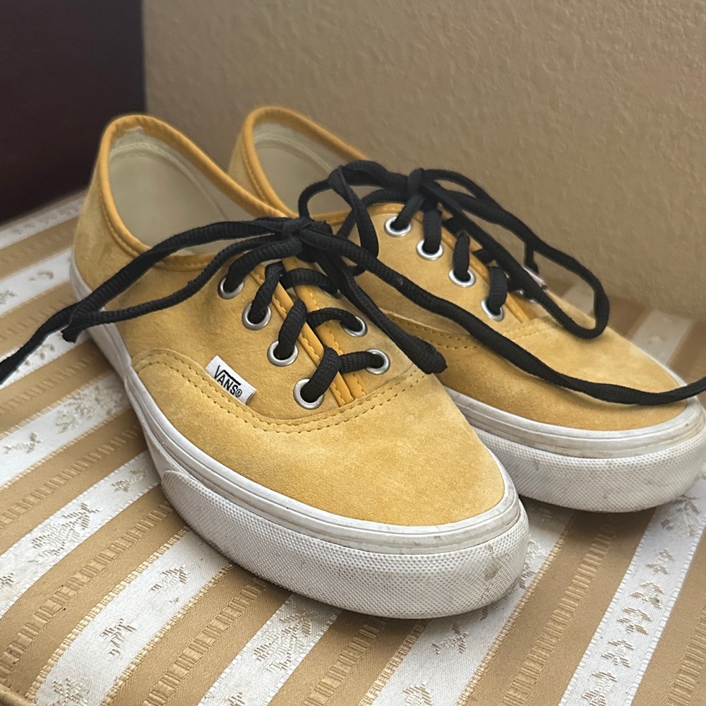Vans Mustard Yellow Suede Shoes